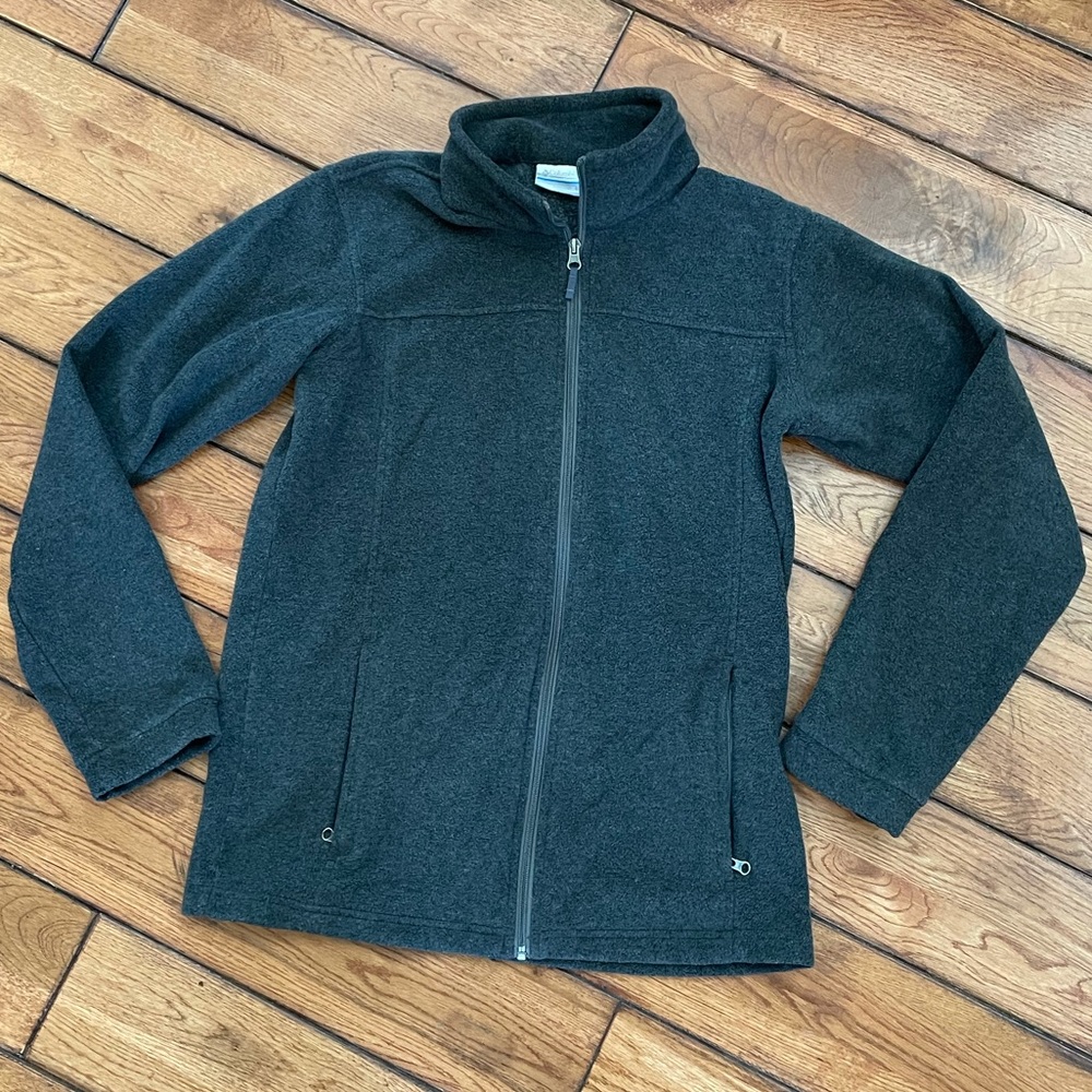 Columbia youth grey fleece jacket XL 18/20